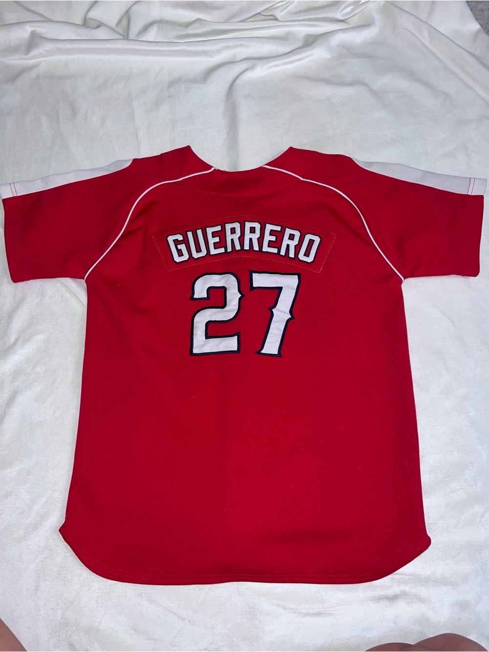 Size Youth L Vintage Nike Anaheim Angels Guerrero 27 Baseball Jersey boys